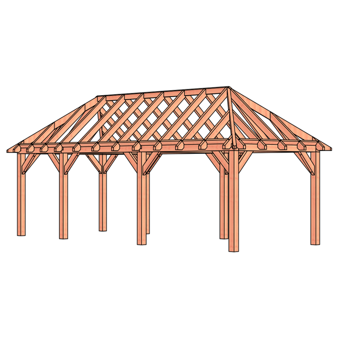 douglas schilddak constructie 775x306cm
