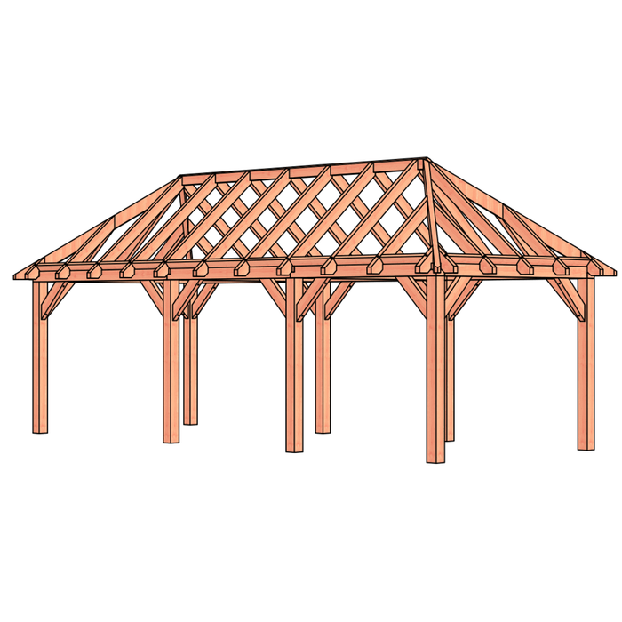 douglas schilddak constructie 780x306cm