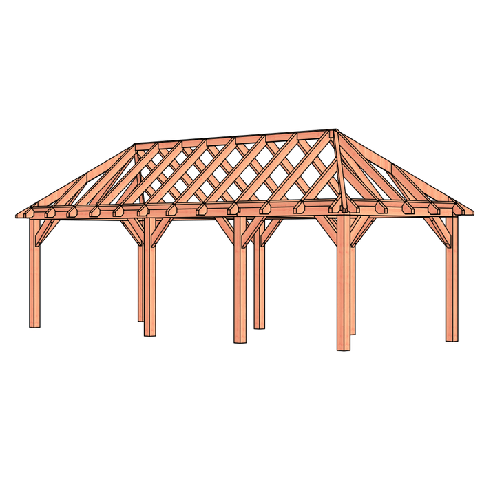 douglas schilddak constructie 845x306cm