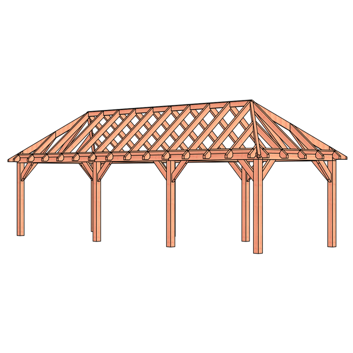 douglas schilddak constructie 950x306cm