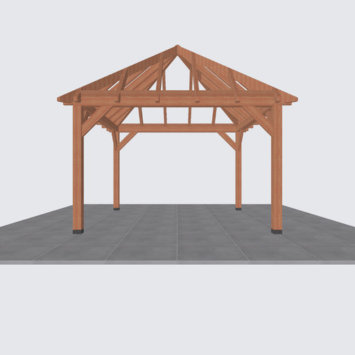 bouwpakket douglas schilddak constructie 370x370cm