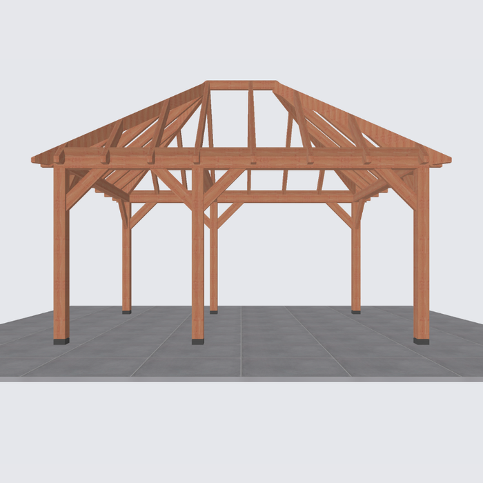 bouwpakket douglas schilddak constructie 485x370cm