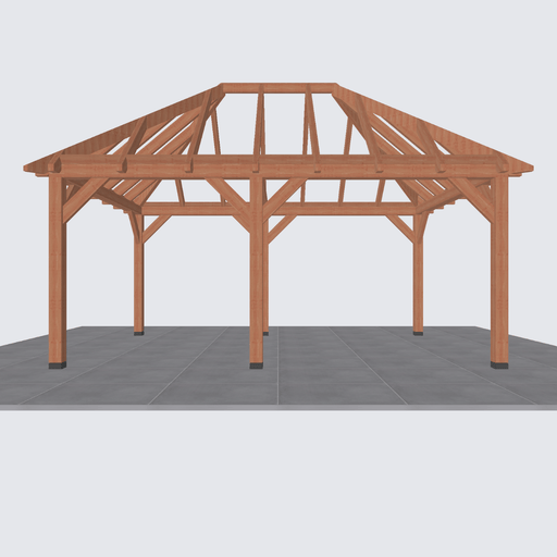 bouwpakket douglas schilddak constructie 545x370cm
