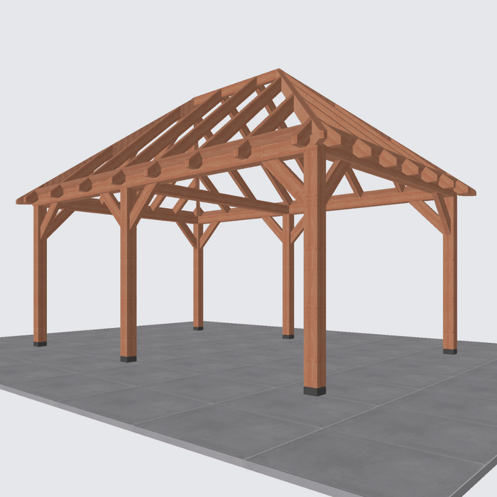 bouwpakket douglas schilddak constructie 545x370cm