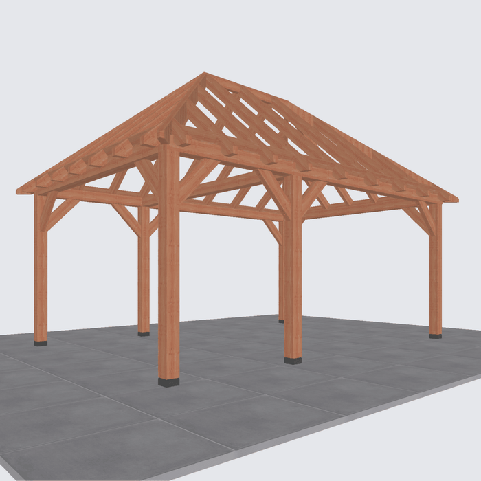 bouwpakket douglas schilddak constructie 550x370cm