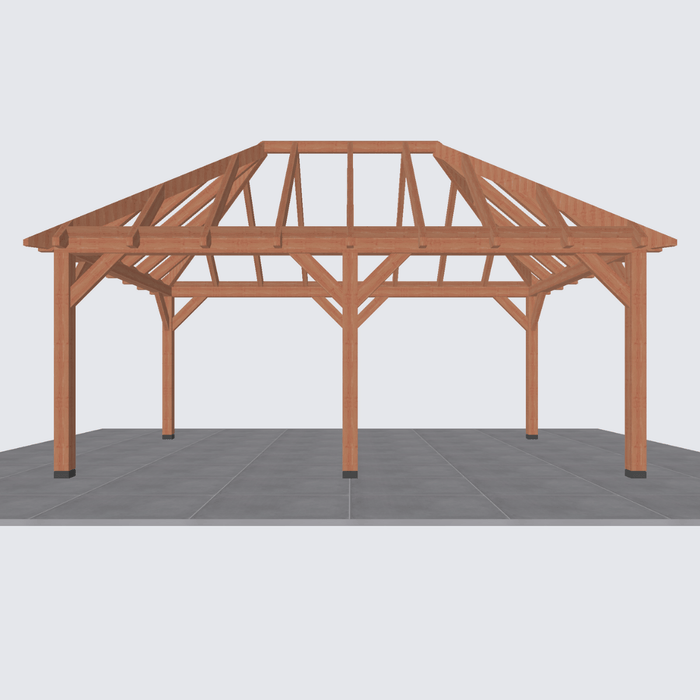 bouwpakket douglas schilddak constructie 595x370cm