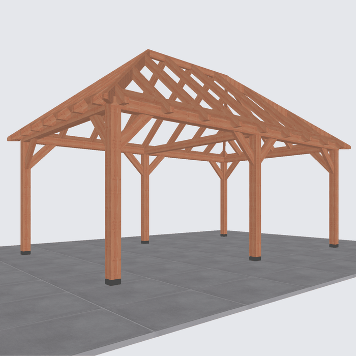 bouwpakket douglas schilddak constructie 595x370cm