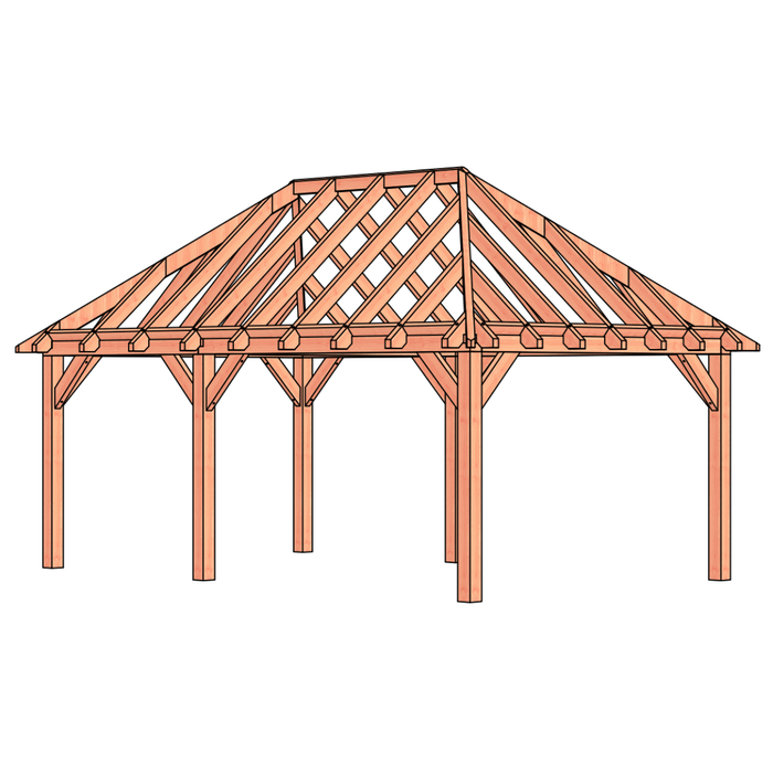 douglas schilddak constructie 610x370cm