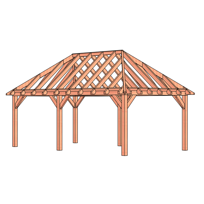 douglas schilddak constructie 660x370cm