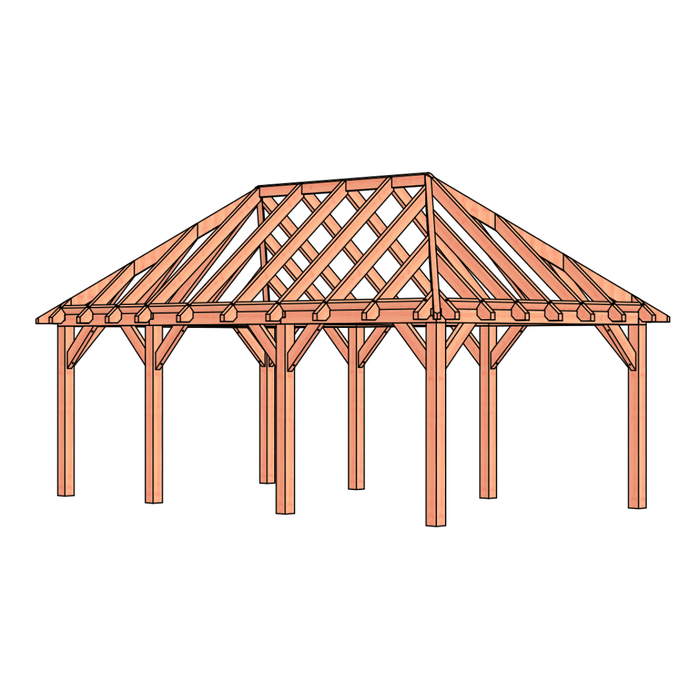 douglas schilddak constructie 670x370cm