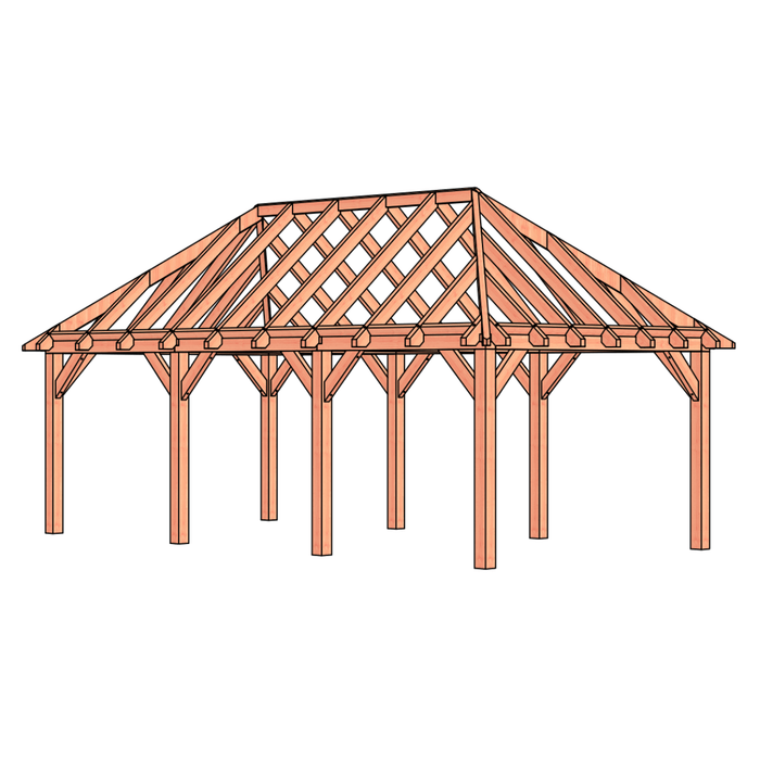 douglas schilddak constructie 730x370cm