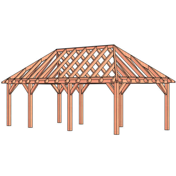 douglas schilddak constructie 775x370cm
