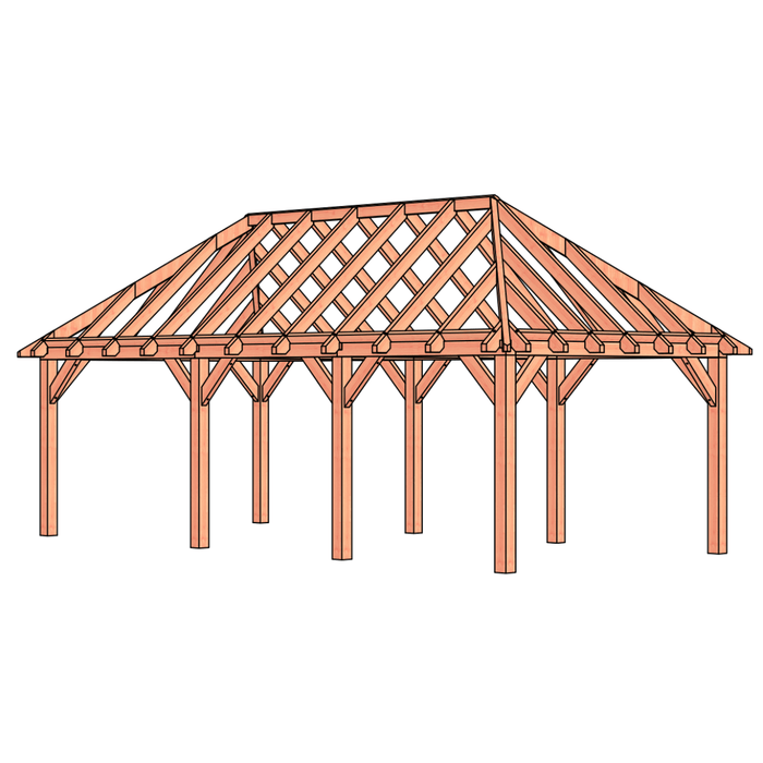 douglas schilddak constructie 780x370cm