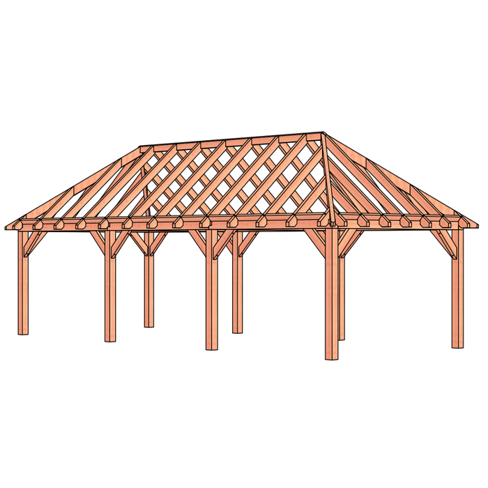 douglas schilddak constructie 890x370cm