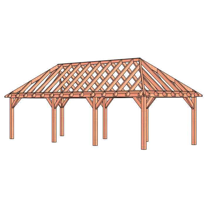 douglas schilddak constructie 950x370cm