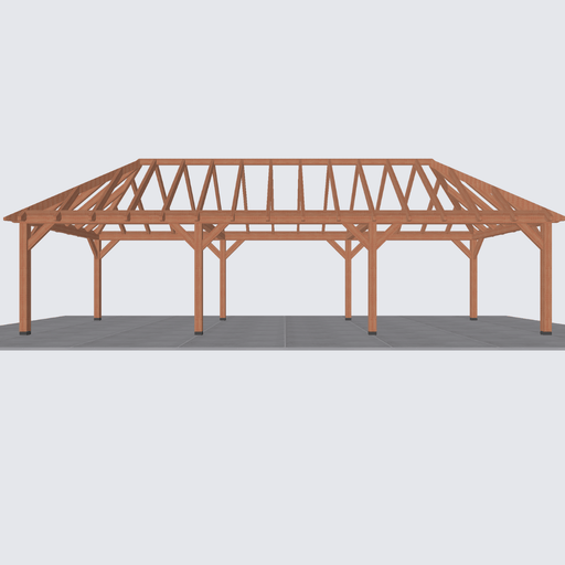 bouwpakket douglas schilddak constructie 1080x370cm