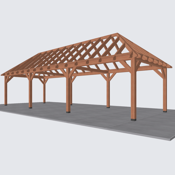 bouwpakket douglas schilddak constructie 1080x370cm