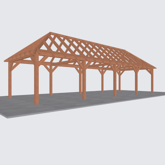 bouwpakket douglas schilddak constructie 1180x370cm