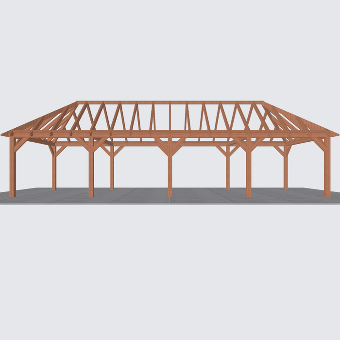 bouwpakket douglas schilddak constructie 1180x370cm