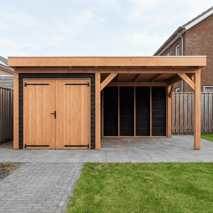 Douglas Overkapping Sann Zwart - 550x395cm