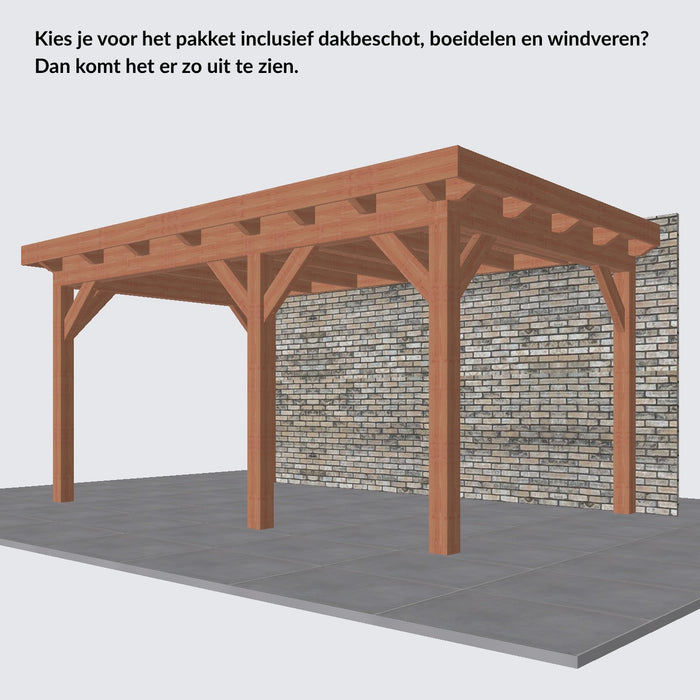 Douglas Aanbouwveranda - 485x305cm - Volledig op Maat - Rechts
