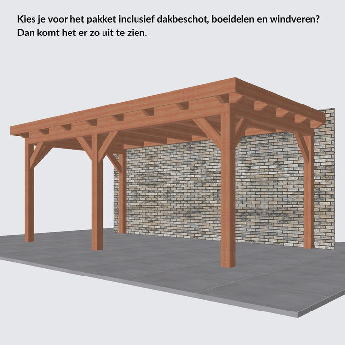 Douglas Aanbouwveranda - 545x305cm - Volledig op Maat - Links