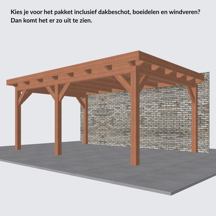 Douglas Aanbouwveranda - 545x370cm - Volledig op Maat - Links