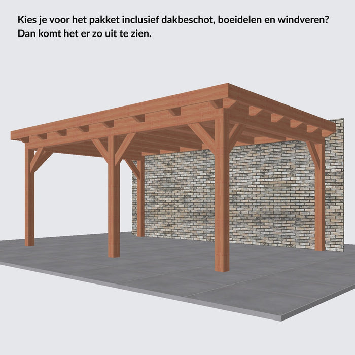 Douglas Aanbouwveranda - 545x370cm - Volledig op Maat - Rechts