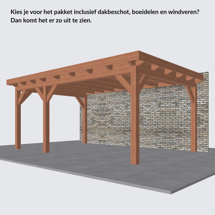 Douglas Aanbouwveranda - 550x370cm - Volledig op Maat - Links
