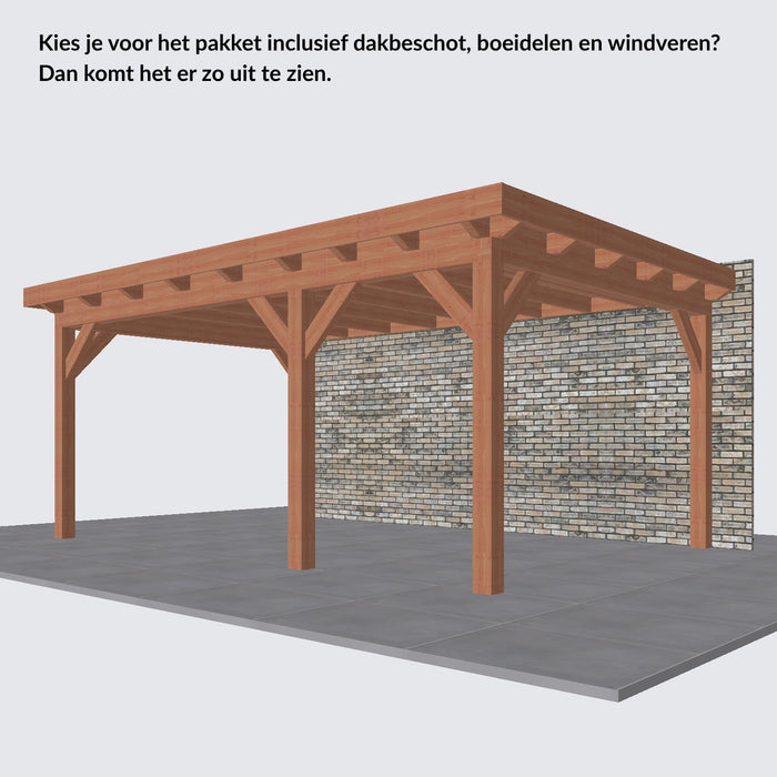 Douglas Aanbouwveranda - 550x370cm - Volledig op Maat - Rechts