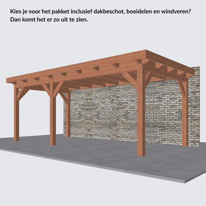Douglas Aanbouwveranda - 610x305cm - Volledig op Maat - Links