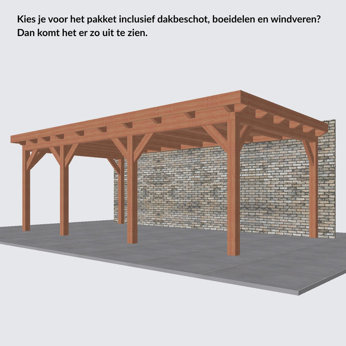 Douglas Aanbouwveranda - 670x370cm - Volledig op Maat - Links