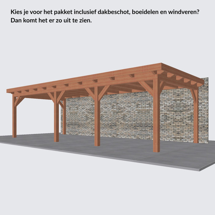 Douglas Aanbouwveranda - 845x370cm - Volledig op Maat - Links