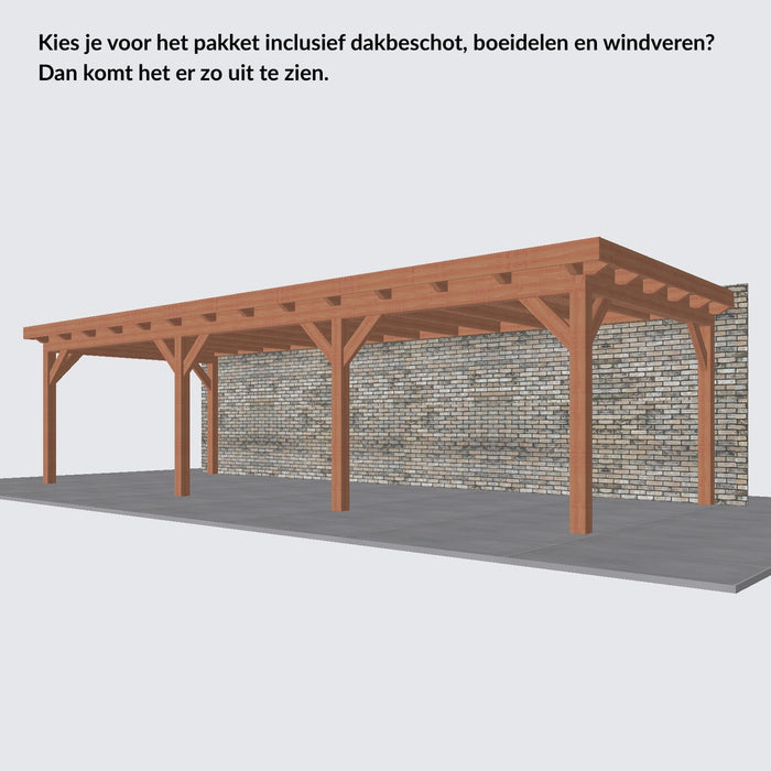 Douglas Aanbouwveranda - 950x370cm - Volledig op Maat - Links