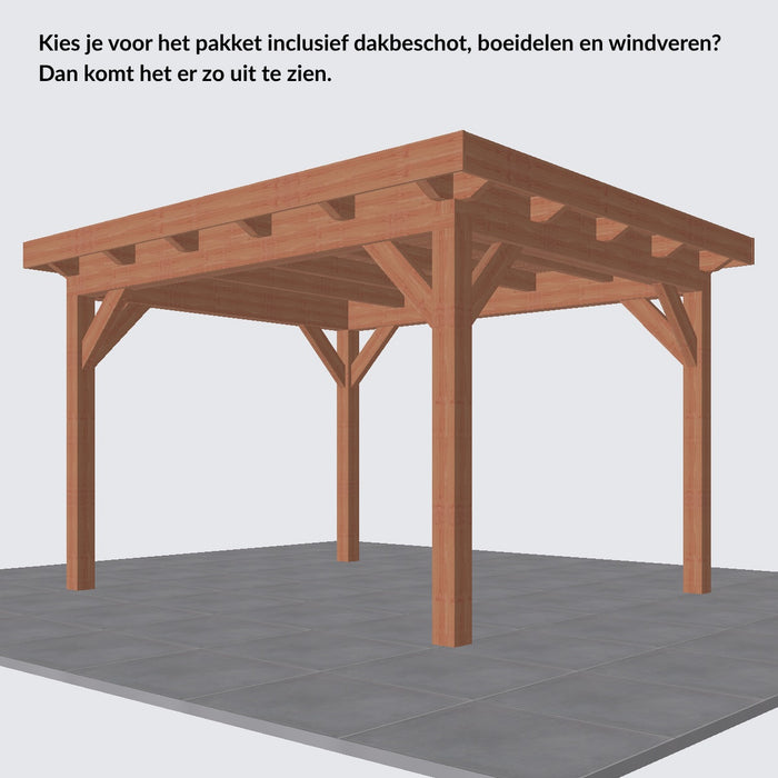 Douglas Overkapping Landelijk Classic - 370x305cm - Volledig op Maat