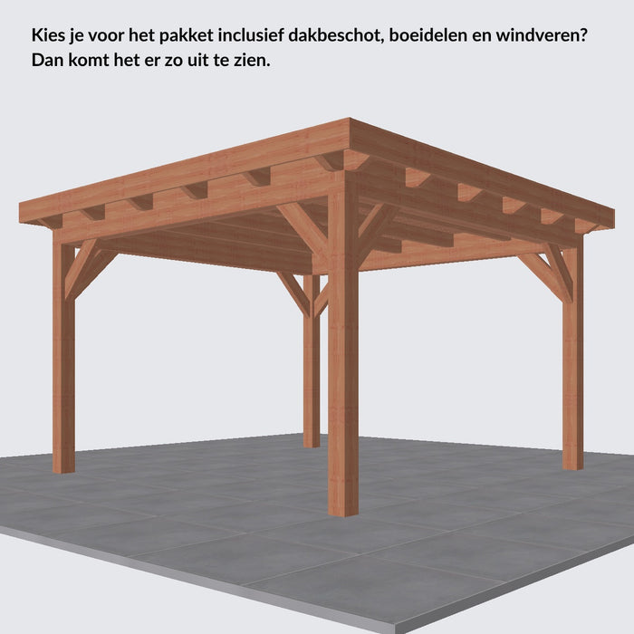 Douglas Overkapping Landelijk Classic - 370x370cm - Volledig op Maat