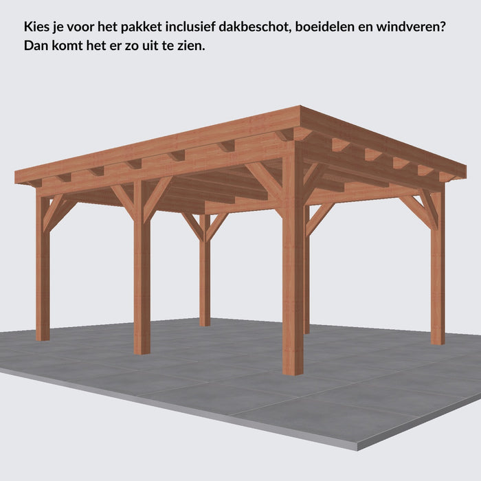 Douglas Overkapping Landelijk Classic - 490x370cm - Volledig op Maat