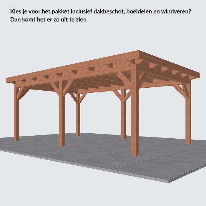 Douglas Overkapping Landelijk Classic - 595x370cm - Volledig op Maat