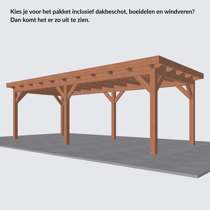 Douglas Overkapping Landelijk Classic - 725x305cm - Volledig op Maat