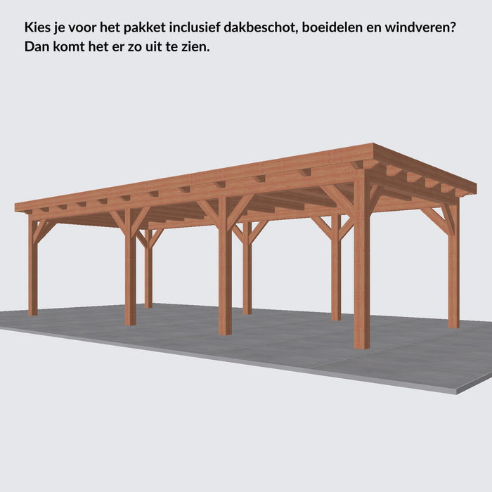 Douglas Overkapping Landelijk Classic - 845x370cm - Volledig op Maat