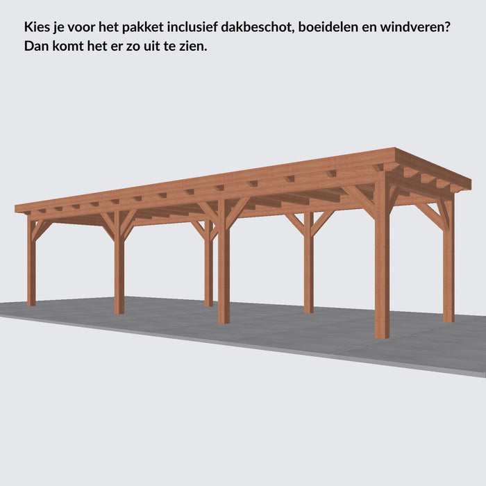 Douglas Overkapping Landelijk Classic - 950x305cm - Volledig op Maat