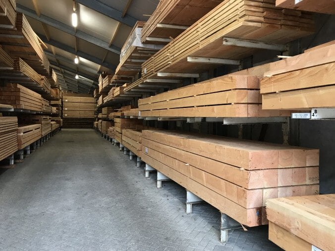 schuur met douglas hout verkoop voorraad