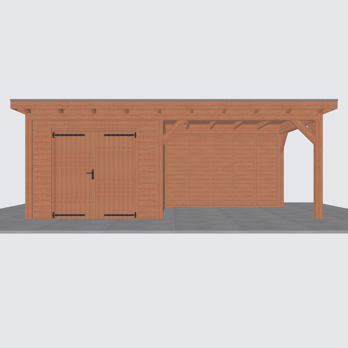 Douglas Overkapping Landelijk - 660x305cm - Volledig op Maat