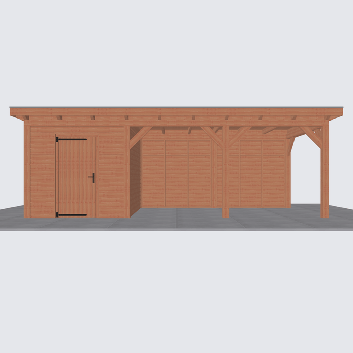 Douglas Overkapping Landelijk - 730x305cm - Volledig op Maat