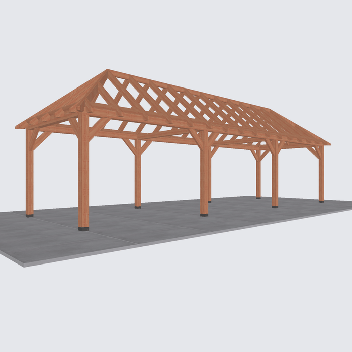 bouwpakket douglas schilddak constructie 1180x306cm