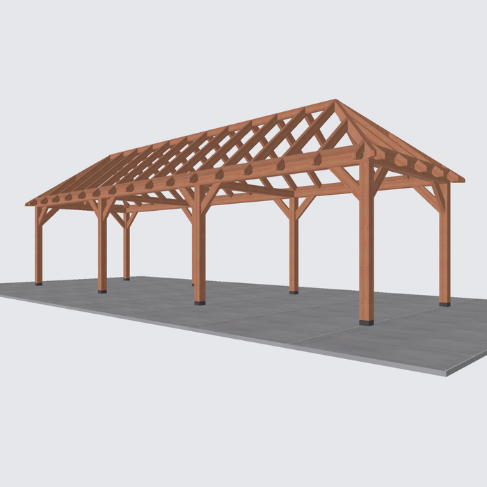 bouwpakket douglas schilddak constructie 1180x306cm