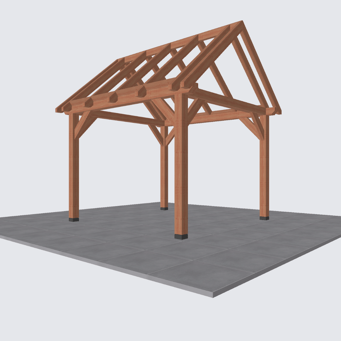 Douglas Zadeldak constructie  - 345x305cm