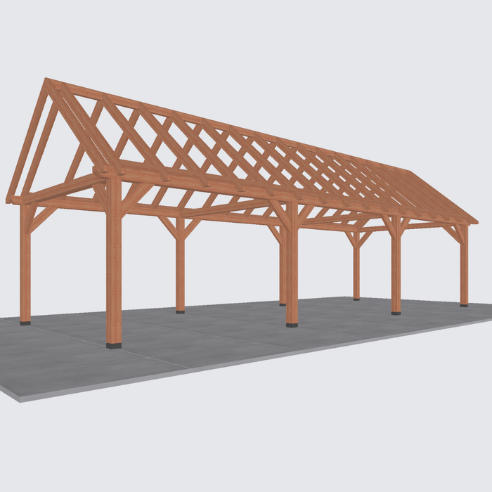 Douglas Zadeldak constructie - 1120x370cm