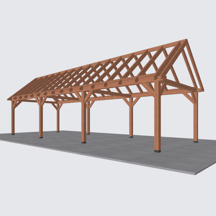 Douglas Zadeldak constructie - 1120x370cm
