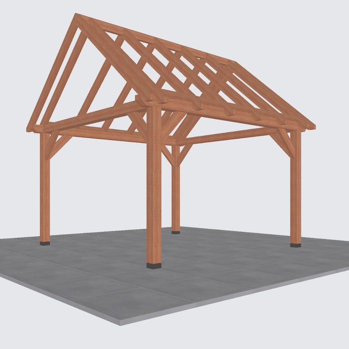 Douglas Zadeldak constructie - 410x370cm